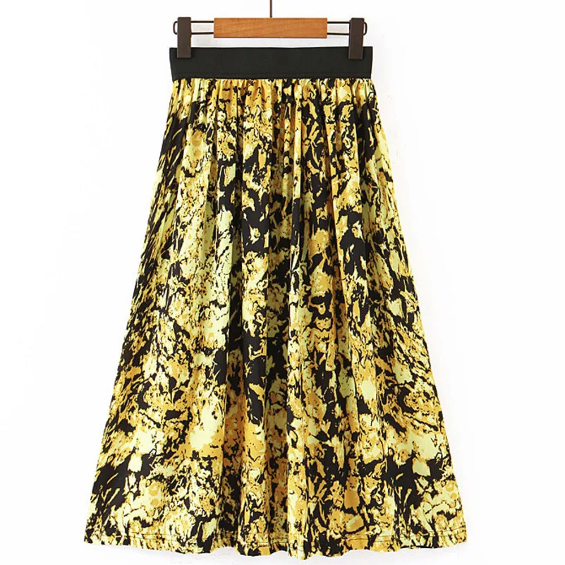[EWQ] Vintage Printed High Waist Fashion Trend Women's Wild Skirt European Clothing 2019 Autumn New QK259 Loss Sales | Женская