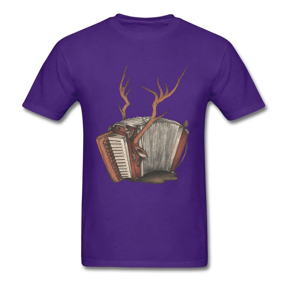 Hey Folk Im Magic Accordion Short Sleeve Tops & Tees Crew Neck 100% Cotton Men Tshirts Casual Tee Shirts Cute Drop Shipping Hey Folk Im Magic Accordion purple