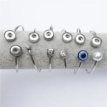 Stainless Steel 12mm Snap Buttons Bangle Bracelet Women Jewelry 6 Designs Mix 12pcs/lot
Stainless Steel 12mm Snap Buttons Bangle Bracelet Women Jewelry 6 Designs Mix 12pcs/lot