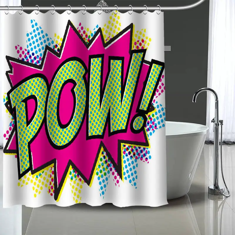 New Custom comic pop art Curtains Polyester Bathroom Waterproof Shower Curtain With Plastic Hooks More Size
New Custom comic pop art Curtains Polyester Bathroom Waterproof Shower Curtain With Plastic Hooks More Size
