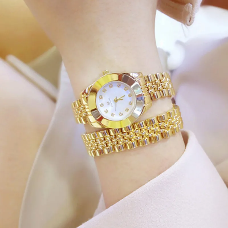 Фото Часы 2019 высококачественные со стразами без цифровых шкал золотого | Женские наручные часы (33022060138)