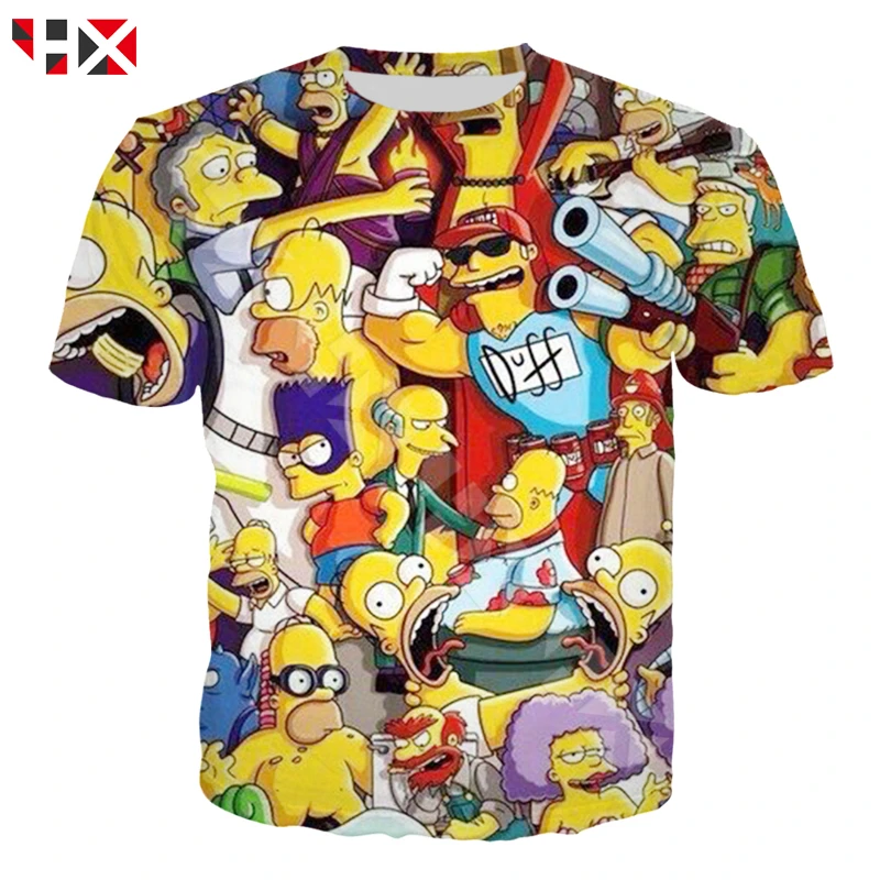 HX Casual The Simpsons 3D Printed Men Women Funny T Shirt Harajuku Hoodies Cartoon Sweatshirts Hip hop Short Sleeve Tops HX452
HX Casual The Simpsons 3D Printed Men Women Funny T Shirt Harajuku Hoodies Cartoon Sweatshirts Hip hop Short Sleeve Tops HX452