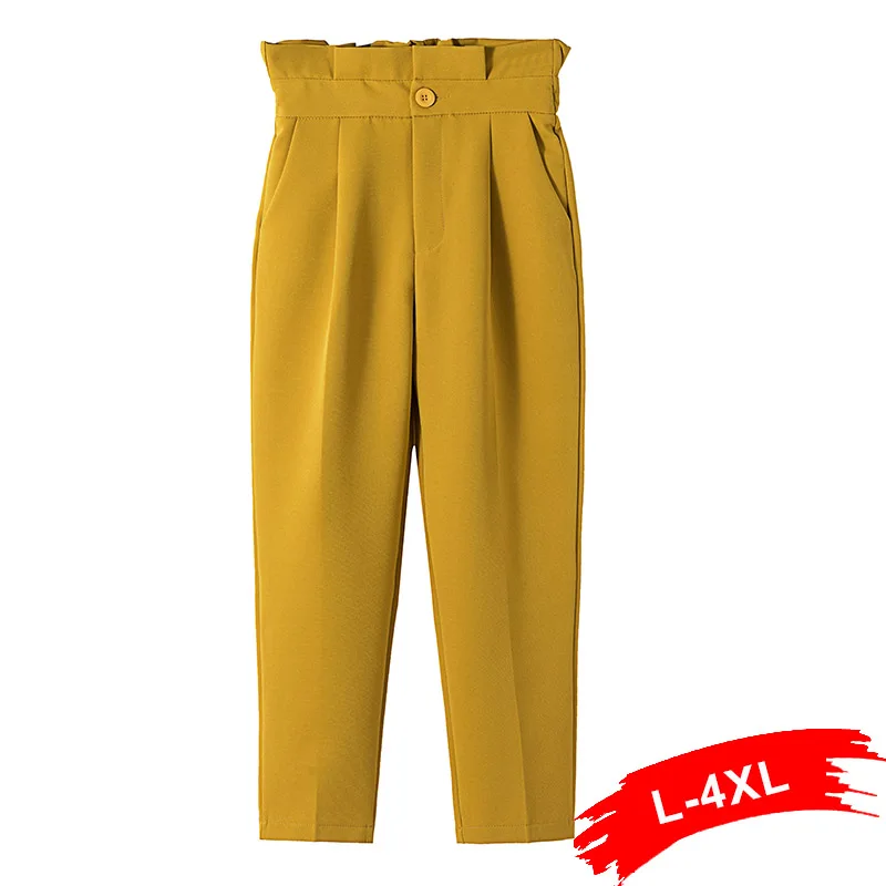 Plus Size Belted Frilled Waist Elegant Solid Ankle Length Pants 4Xl 3Xl Office Lady Wear Trousers Button Fly Capris Pantalones
Plus Size Belted Frilled Waist Elegant Solid Ankle Length Pants 4Xl 3Xl Office Lady Wear Trousers Button Fly Capris Pantalones