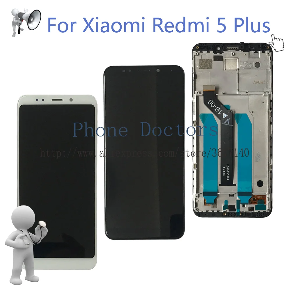 5.99" New For Xiaomi Redmi 5 Plus Full LCD DIsplay + Touch Screen Digitizer Assembly With Frame For Redmi 5Plus MEG7 Replace
5.99" New For Xiaomi Redmi 5 Plus Full LCD DIsplay + Touch Screen Digitizer Assembly With Frame For Redmi 5Plus MEG7 Replace