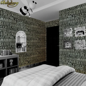 beibehang papel de parede 3d English alphabet Embossed black Wallpaper Roll for living room KTV Bar Cafe wall papers home decor
beibehang papel de parede 3d English alphabet Embossed black Wallpaper Roll for living room KTV Bar Cafe wall papers home decor