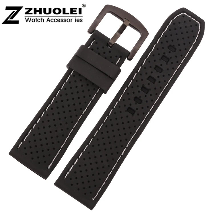 22mm 24mm Soft Black Waterproof Diving Silicone Rubber Watchband Bands Straps With White and red Stitched
22mm 24mm Soft Black Waterproof Diving Silicone Rubber Watchband Bands Straps With White and red Stitched