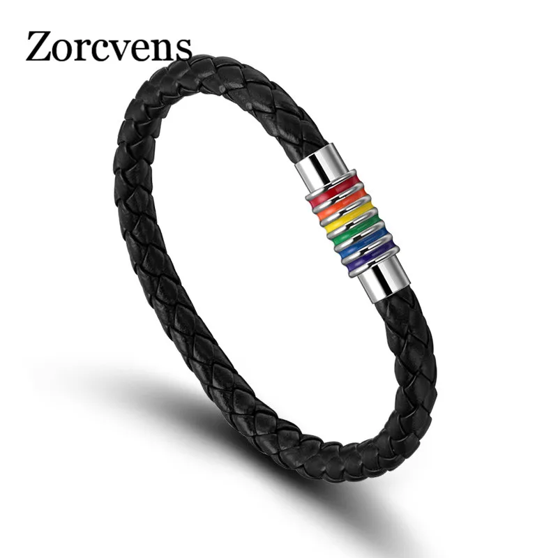 ZORCVENS Leather Bracelets Bangles Stainless Steel Magnet Clasp Gay Pride Rainbow
ZORCVENS Leather Bracelets Bangles Stainless Steel Magnet Clasp Gay Pride Rainbow