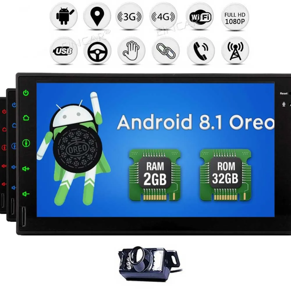 Double Din In Dash Car Radio Video Player Bluetooth Wifi SWC Mirror Link GPS Navigation Eincar 7 Inch Car Stereo Android 8.1 2GB
Double Din In Dash Car Radio Video Player Bluetooth Wifi SWC Mirror Link GPS Navigation Eincar 7 Inch Car Stereo Android 8.1 2GB