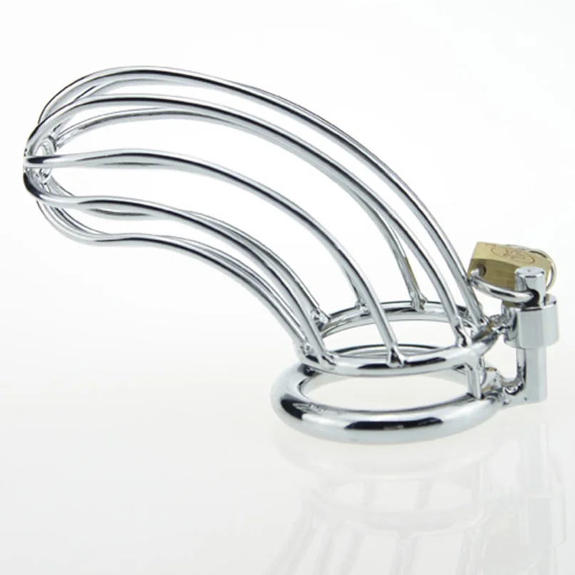 Stainless Steel Cock Cage With 3 Size Penis Ring Chastity Device Male Sex Toy, Chastity Belt Penis Cage Sex Products For Man
