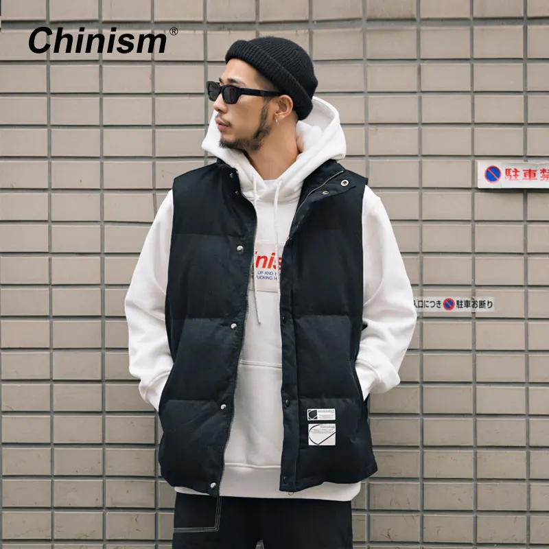 CHINISM 2018 Winter Basic Thicken Down Vest Male Loose Padded Jacket Men's Vest Coat Hip Hop Fashion Streetwear
CHINISM 2018 Winter Basic Thicken Down Vest Male Loose Padded Jacket Men's Vest Coat Hip Hop Fashion Streetwear