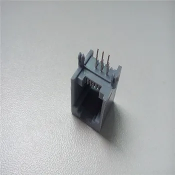 100pcs RJ11 socket gray 6P6C RJ12 phone jack 90 degree 6 core crystal head female socket 6P6 RJ11 connector
100pcs RJ11 socket gray 6P6C RJ12 phone jack 90 degree 6 core crystal head female socket 6P6 RJ11 connector