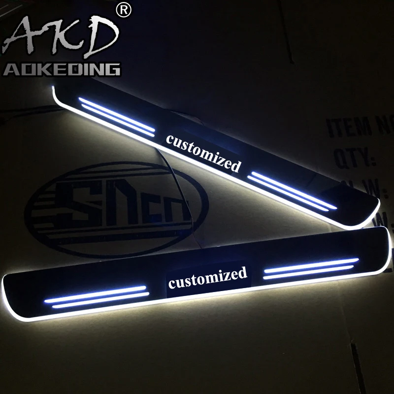 Customized 4PCS Moving LED Welcome Pedal Car Scuff Plate Pedal Threshold Door Sill Pathway Light For Toyota Corolla 2014 - 2018
Customized 4PCS Moving LED Welcome Pedal Car Scuff Plate Pedal Threshold Door Sill Pathway Light For Toyota Corolla 2014 - 2018