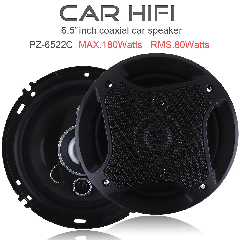 2pcs 6.5 Inch 180W 3 Way Car Coaxial Horn Auto Audio Music Stereo Loundspeaker Full Range Frequency Hifi Speaker for Vehicle Car
2pcs 6.5 Inch 180W 3 Way Car Coaxial Horn Auto Audio Music Stereo Loundspeaker Full Range Frequency Hifi Speaker for Vehicle Car