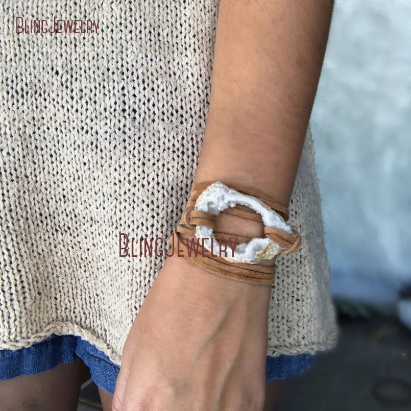 Black Brown Tan Suede Leather Wraps Bracelet Agates Geode Druzy Drusy Bracelet BM11286
Black Brown Tan Suede Leather Wraps Bracelet Agates Geode Druzy Drusy Bracelet BM11286