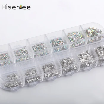 Nail Diamond 12 color set of 3456pcs ss3-ss10 6 kinds of size transparent crystal AB color 3D nail glass diamond decorative
Nail Diamond 12 color set of 3456pcs ss3-ss10 6 kinds of size transparent crystal AB color 3D nail glass diamond decorative