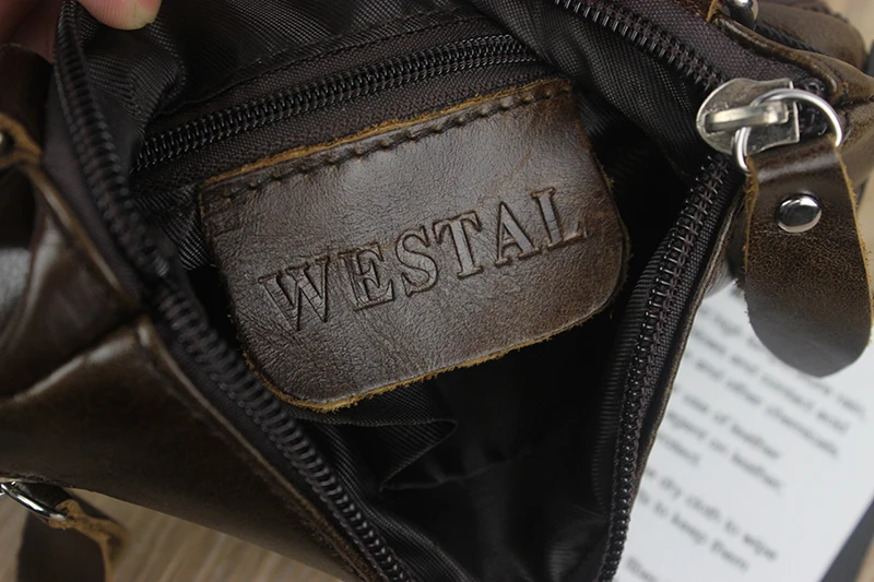 WESTAL Genuine Leather men bags male cowhide flap bag Shoulder Crossbody bags Handbags Messenger small men Leather bag M701 24