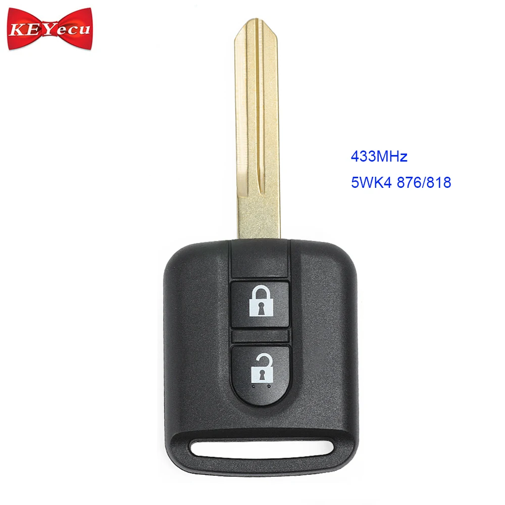 KEYECU for Nissan Cabster Micra Navara Note Qashqai Remote Control Car Key Fob 433MHz 5WK4 876/818 28268-AX61A
KEYECU for Nissan Cabster Micra Navara Note Qashqai Remote Control Car Key Fob 433MHz 5WK4 876/818 28268-AX61A