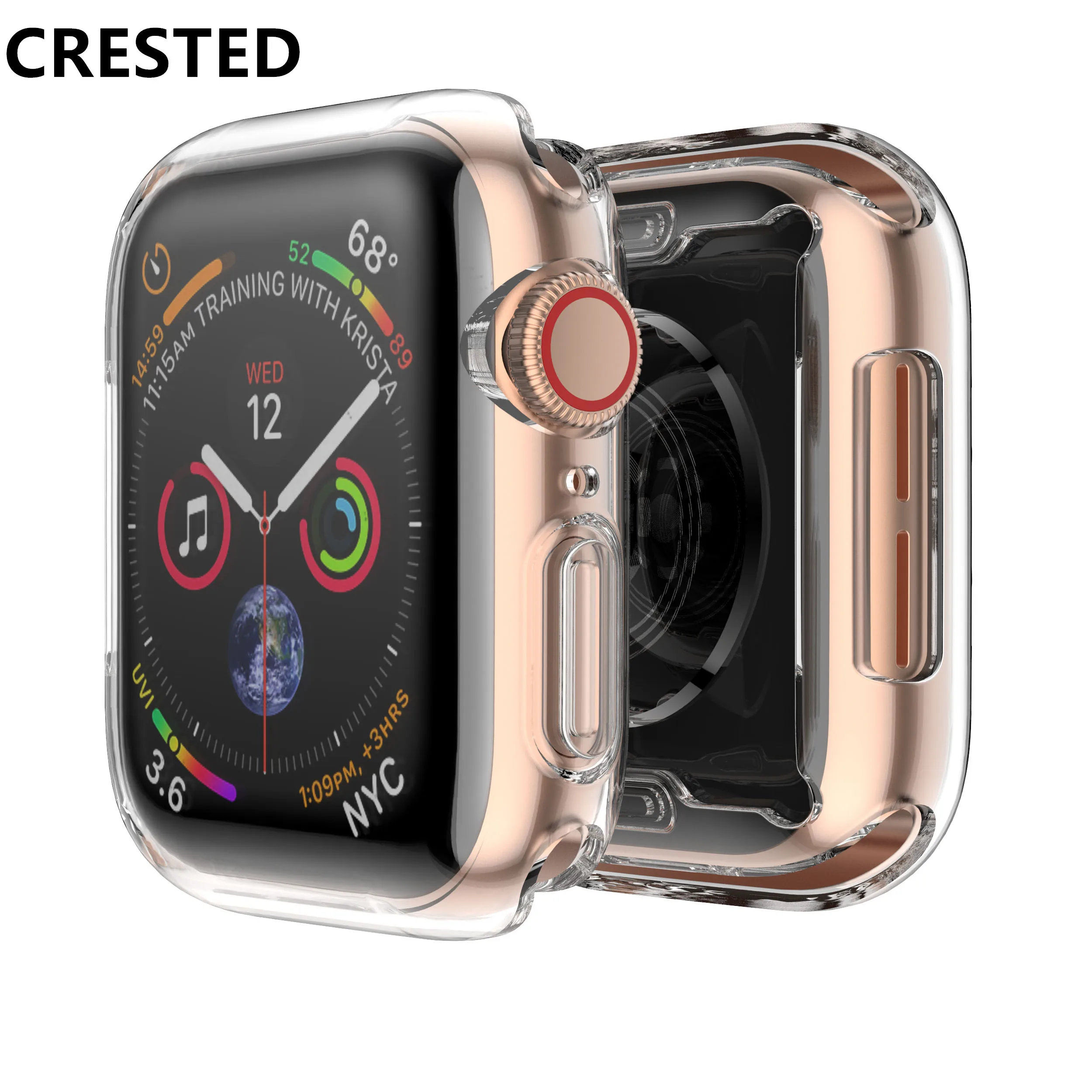 CRESTED Silicone Cover case For Apple Watch band 4 44mm 40mm screen protector iwatch 3 2 1 42mm/38mm soft Ultra-thin Clear frame
CRESTED Silicone Cover case For Apple Watch band 4 44mm 40mm screen protector iwatch 3 2 1 42mm/38mm soft Ultra-thin Clear frame