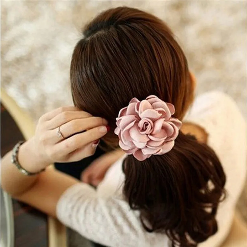 Girls Big Rose Flower Elastics Hair Bands Holders Rubber Women Kawaii Cute Tie Gum Fabric Headwear Accessories Hot Sale
Girls Big Rose Flower Elastics Hair Bands Holders Rubber Women Kawaii Cute Tie Gum Fabric Headwear Accessories Hot Sale