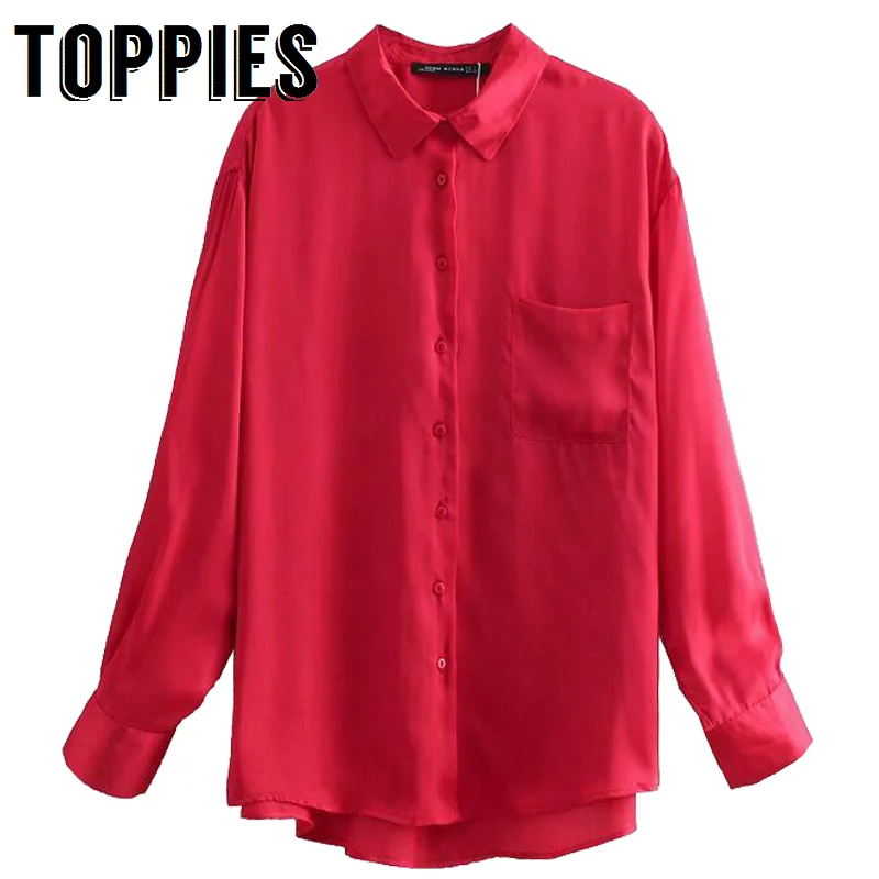 2019 Long Sleeve Silk Satin Shirt Boyfriend Style Loose Long Shirt Solid Color White Red Tops Blouses Women Spring Fashion
2019 Long Sleeve Silk Satin Shirt Boyfriend Style Loose Long Shirt Solid Color White Red Tops Blouses Women Spring Fashion