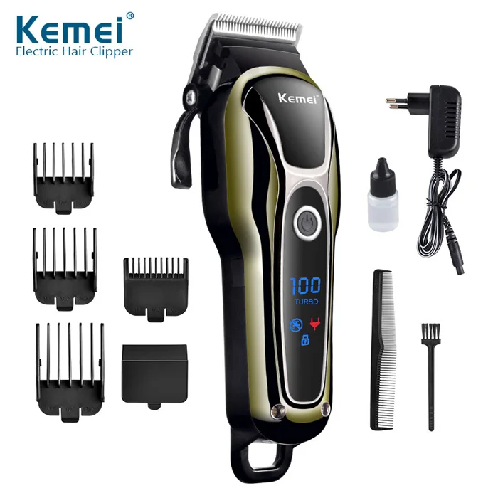 100-240V Kemei KM-1990 Rechargeable Hair Trimmers Electric 5W Hair Clipper Haircut Styling Machine Cutting Electric Beard Razor
100-240V Kemei KM-1990 Rechargeable Hair Trimmers Electric 5W Hair Clipper Haircut Styling Machine Cutting Electric Beard Razor