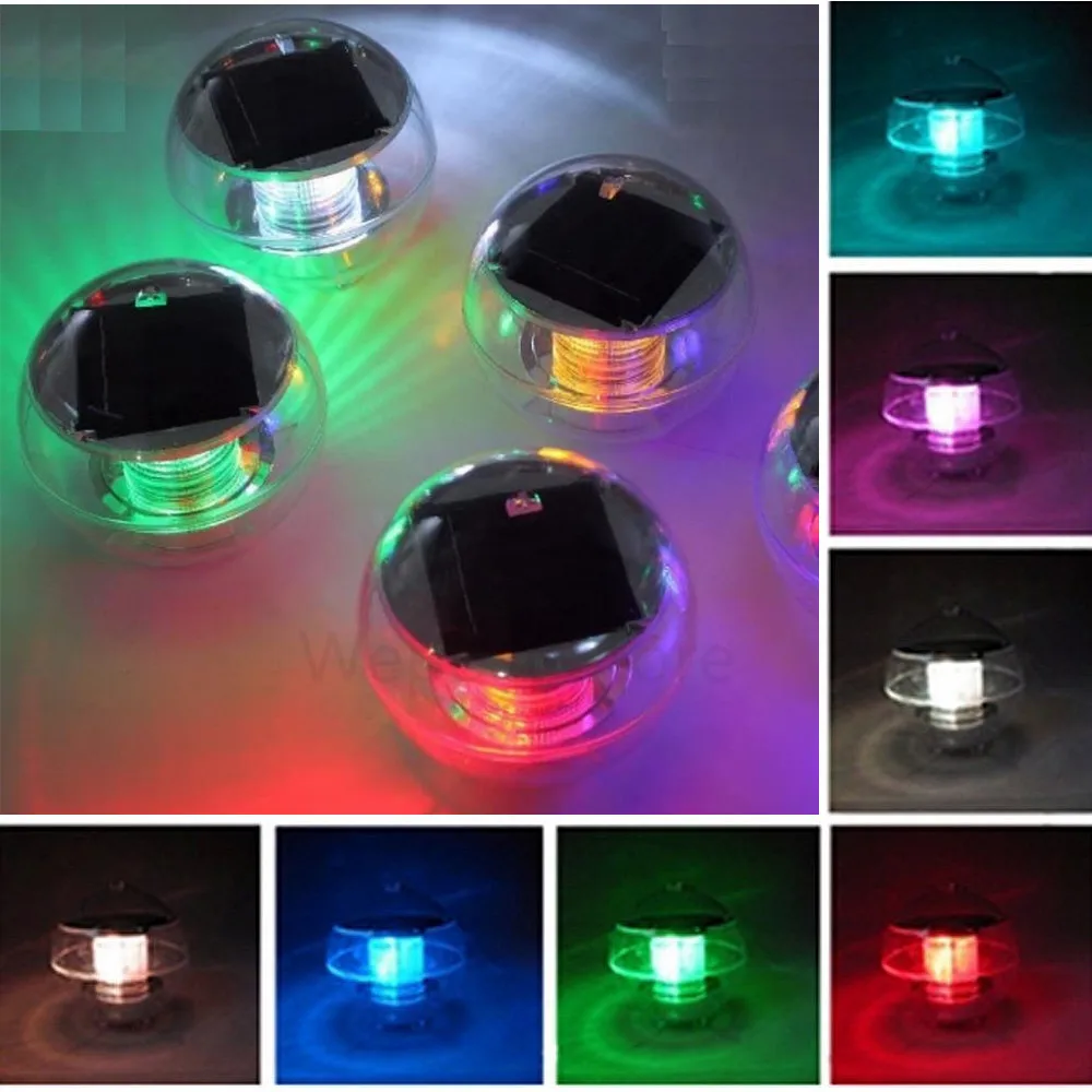 

Solar Waterproof Underwater Lights for pools 7colors changing Pond fountain floating rainbow Lamp Outdoor Lighting