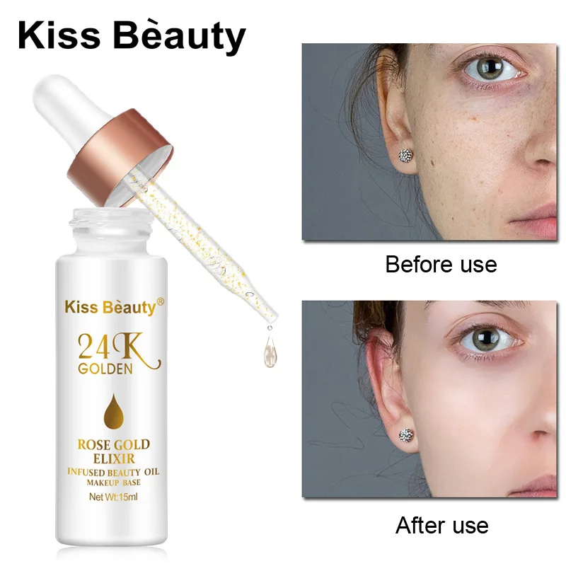 KISS BEAUTY Beauty 24K Rose Gold Foil Moisturizing in winter Essence Oil face foundation Makeup Concealer Whitening skin Base
KISS BEAUTY Beauty 24K Rose Gold Foil Moisturizing in winter Essence Oil face foundation Makeup Concealer Whitening skin Base