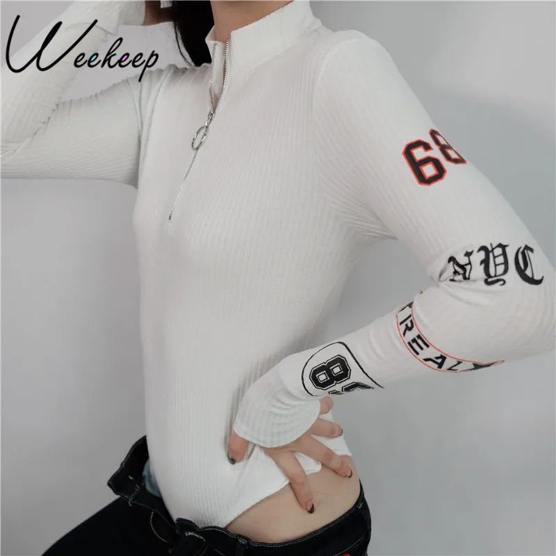 Weekeep letter printed body feminino sexy long sleeve turtleneck 2017 womens bodysuits rompers white fashion nova ladies romper
Weekeep letter printed body feminino sexy long sleeve turtleneck 2017 womens bodysuits rompers white fashion nova ladies romper