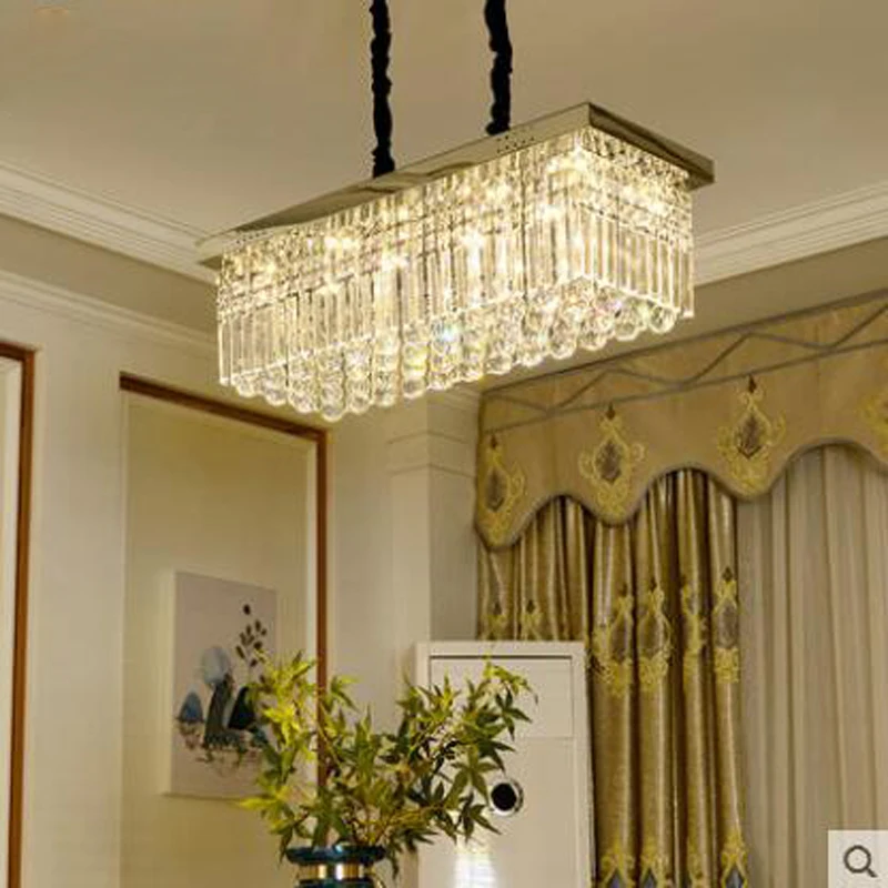 Crystal lamp chandelier restaurant lamp rectangular modern minimalist atmosphere creative living room bedroom dining room lamp
Crystal lamp chandelier restaurant lamp rectangular modern minimalist atmosphere creative living room bedroom dining room lamp