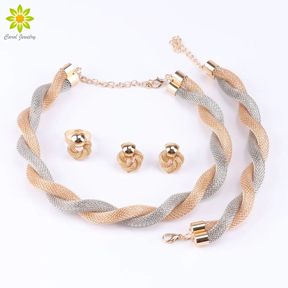 Dubai African Gold Color Exaggerated Choker Necklace Earrings Bracelet Ring Fashion Wedding Bridal Costume Jewelry Sets
Dubai African Gold Color Exaggerated Choker Necklace Earrings Bracelet Ring Fashion Wedding Bridal Costume Jewelry Sets