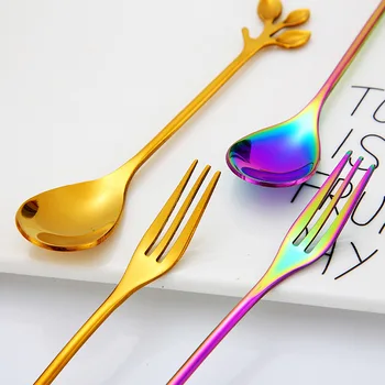 7PCS Mini Tea Spoon Stainless Steel Cutlery Set Unique Rainbow Dessert Spoon Gold Tea Spoons Small Coffee Spoon Scoop
7PCS Mini Tea Spoon Stainless Steel Cutlery Set Unique Rainbow Dessert Spoon Gold Tea Spoons Small Coffee Spoon Scoop