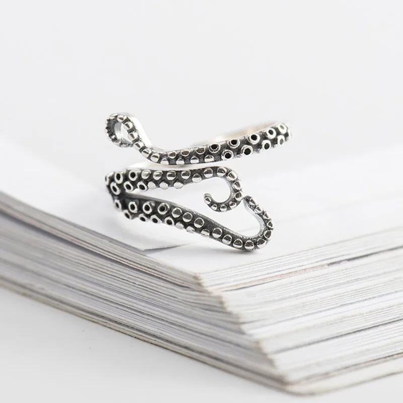 SHANICE 925 Sterling Silver Opening Ring Octopus Shape Open Rings For Women Creative Design Lady Fashion Jewelry Punk Party
SHANICE 925 Sterling Silver Opening Ring Octopus Shape Open Rings For Women Creative Design Lady Fashion Jewelry Punk Party