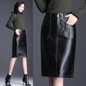 Winter Fall Fashion Women Office Lady High Waisted Black Pu Leather Skirt , Autumn 2018 Female Woman Slim Placket 3xl 4xl Skirts
Winter Fall Fashion Women Office Lady High Waisted Black Pu Leather Skirt , Autumn 2018 Female Woman Slim Placket 3xl 4xl Skirts
