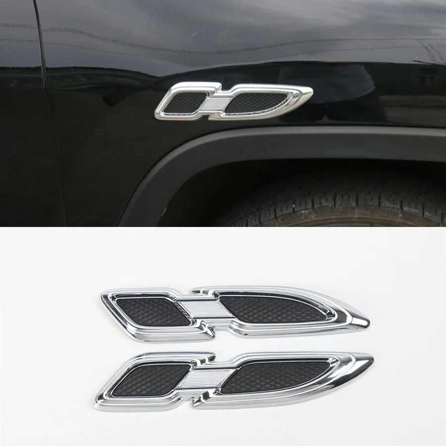 YAQUICKA 2Pcs ABS Exterior Decor Stickers Air Fender Intake Flow Vent Hood Side Body Car-Styling For Jeep Grand Cherokee 11-16
YAQUICKA 2Pcs ABS Exterior Decor Stickers Air Fender Intake Flow Vent Hood Side Body Car-Styling For Jeep Grand Cherokee 11-16