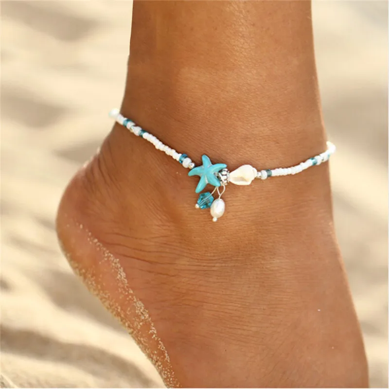 ROMAD Starfish Shell Imitation pearls Anklets for Women 2018 Fashion Handmade Sandal Statement Foot Chain Bracelet Boho Jewelry
ROMAD Starfish Shell Imitation pearls Anklets for Women 2018 Fashion Handmade Sandal Statement Foot Chain Bracelet Boho Jewelry