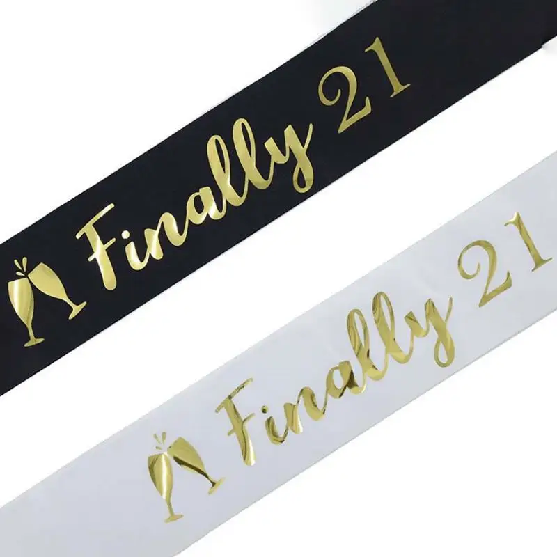 1PC new Finally 21 Sash - 21st Birthday Sash Finally Legal Black White Sash Birthday Party Favors Supplies party gift
1PC new Finally 21 Sash - 21st Birthday Sash Finally Legal Black White Sash Birthday Party Favors Supplies party gift