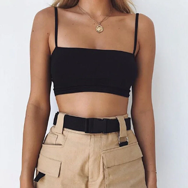 Sexy Women Crop Top 2018 Summer Solid Strap Tank Tops Cropped Feminino Ladies Shirt Vest 4 Colors
Sexy Women Crop Top 2018 Summer Solid Strap Tank Tops Cropped Feminino Ladies Shirt Vest 4 Colors