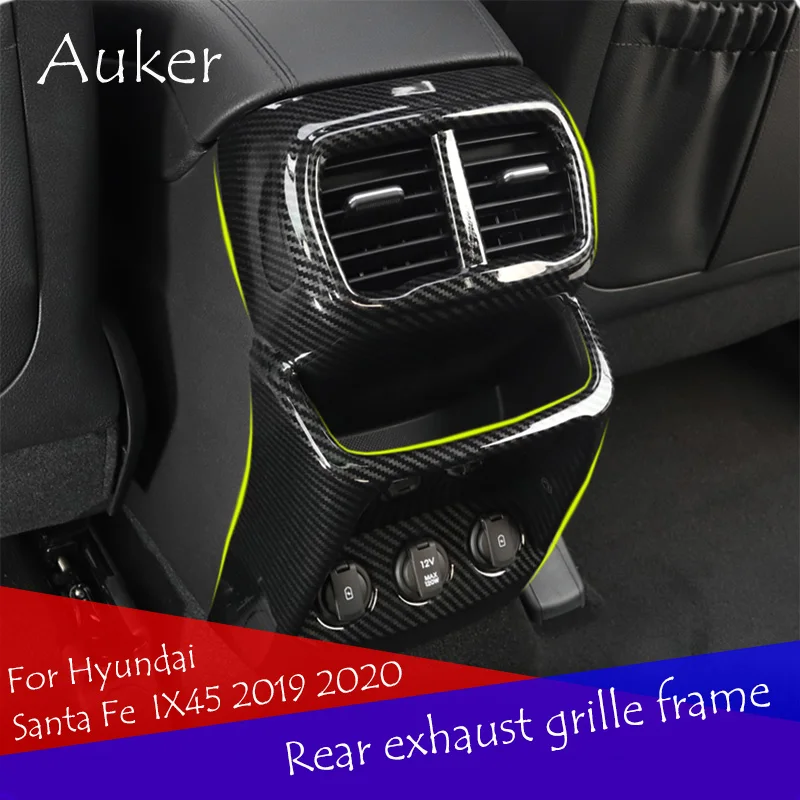Car Rear Console Center Air Conditioner Vent Outlet Frame Cover Trim Stickers Styling For Hyundai Santa Fe IX45 2019 2020
Car Rear Console Center Air Conditioner Vent Outlet Frame Cover Trim Stickers Styling For Hyundai Santa Fe IX45 2019 2020