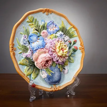 Flower ceramic Decorative Flat Plate for hanging porcelain relief hand-painted plate wall cerative decoration supplies
Flower ceramic Decorative Flat Plate for hanging porcelain relief hand-painted plate wall cerative decoration supplies