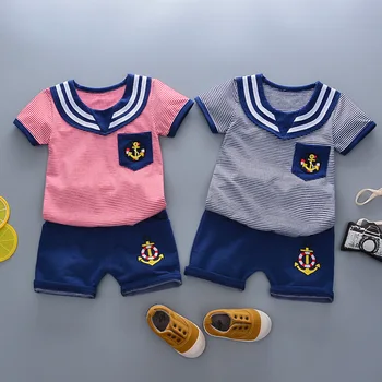 Baby Boys Clothing Set 2019 Summer Children Toddler Sailor Costume Stripe Suit Boys Short Sleeve Outfit Clothes For 2 3 4 Years 
Baby Boys Clothing Set 2019 Summer Children Toddler Sailor Costume Stripe Suit Boys Short Sleeve Outfit Clothes For 2 3 4 Years
