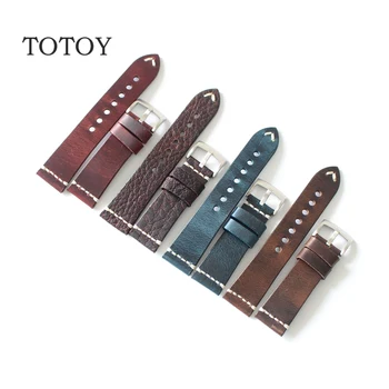 TOTOY Handmade Genuine Leather Bracelet Vintage Folded Leather Belt 18MM 20MM 22MM 23MM 24MM Watchband
TOTOY Handmade Genuine Leather Bracelet Vintage Folded Leather Belt 18MM 20MM 22MM 23MM 24MM Watchband