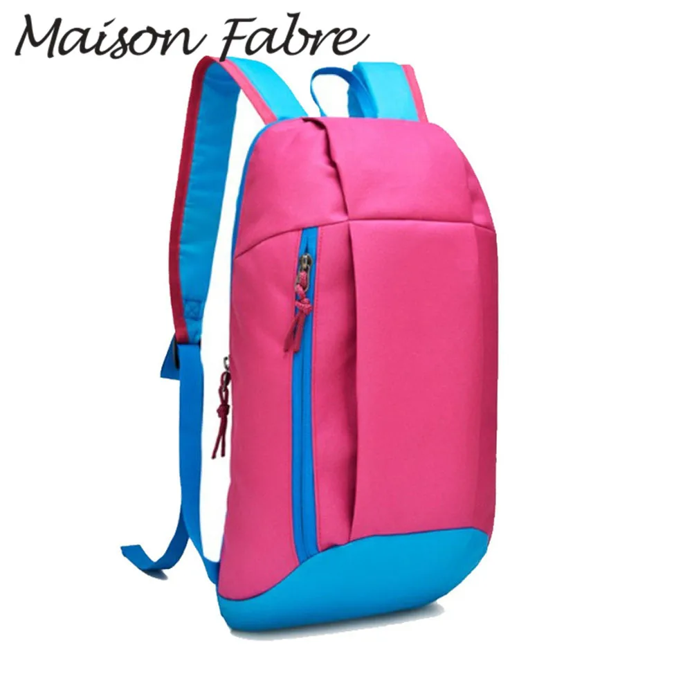 Unisex Girls Boys Solid Print Flock Zipper Backpack School Bag Shoulder Bag