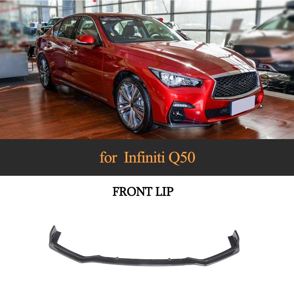 Car Front Bumper Lip Spoiler Chin Apron for Infiniti Q50 Sport Sedan 4-Door Only 2014-2017 ABS Carbon Fiber Look / Gloss Black
Car Front Bumper Lip Spoiler Chin Apron for Infiniti Q50 Sport Sedan 4-Door Only 2014-2017 ABS Carbon Fiber Look / Gloss Black