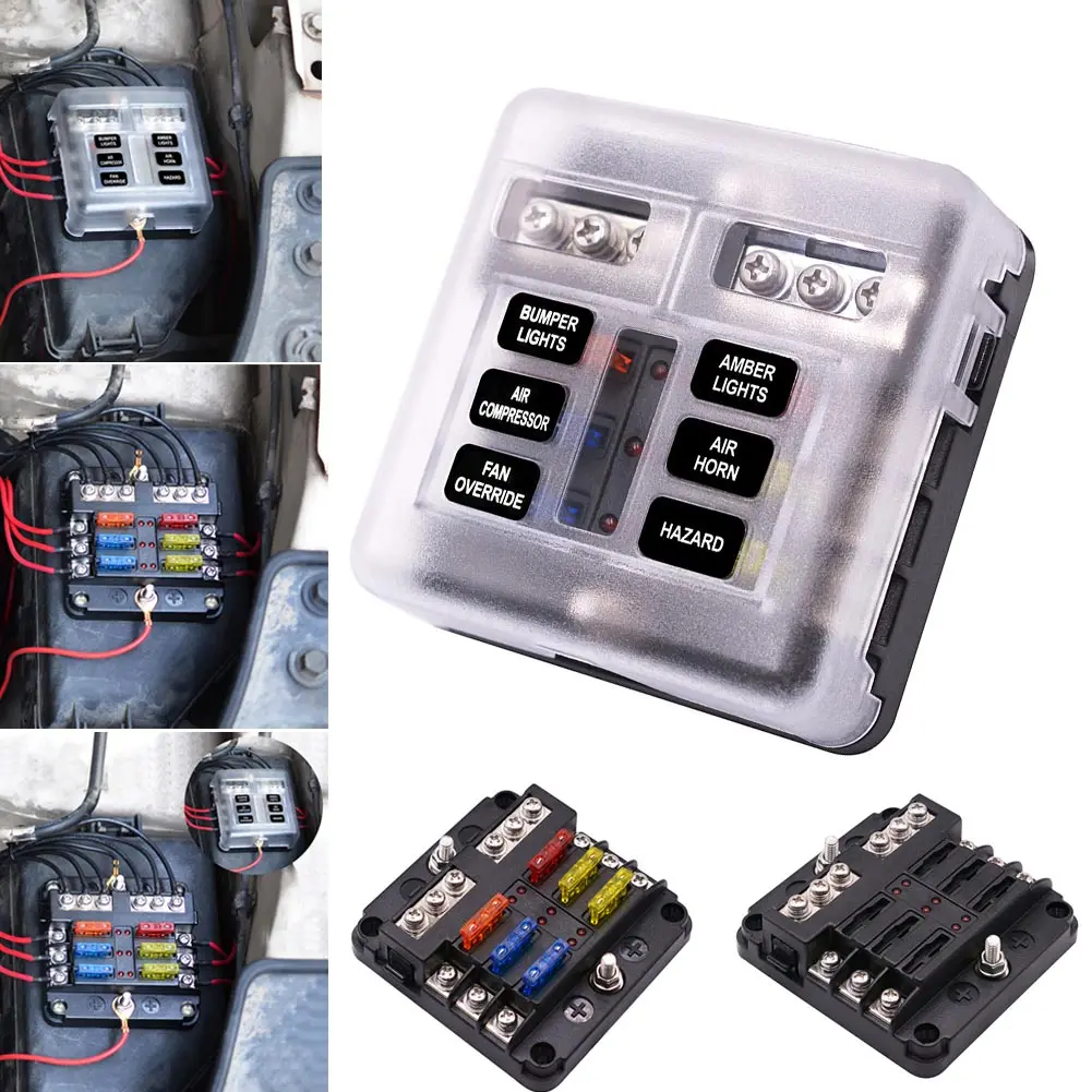 Fuse Insurance Connector Box With LED Warning Light For Car Modification Boat Bus NR-shipping | Автомобили и мотоциклы