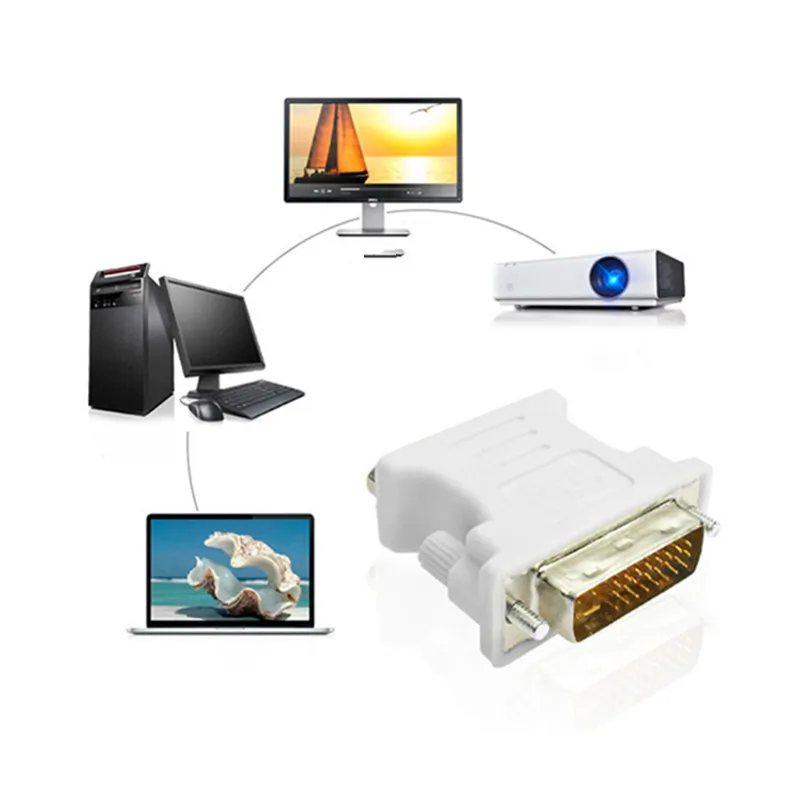 1080P DVI i 24+5 to VGA Cable Male Female Converter Video Adapter Switch Connector for HDTV PC Projector Monitor Display
1080P DVI i 24+5 to VGA Cable Male Female Converter Video Adapter Switch Connector for HDTV PC Projector Monitor Display