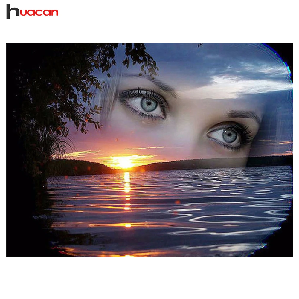 Huacan Diamond Embroidery Eyes Painting Full Square Drill Diamond Mosaic Landscape Rhinestones Cross Stitch Woman DIY Home Decor
Huacan Diamond Embroidery Eyes Painting Full Square Drill Diamond Mosaic Landscape Rhinestones Cross Stitch Woman DIY Home Decor