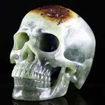 5.7" NEPHRITE JADE Handmade Carved Crystal Skull Crystal Realistic Crystal Healing Furnishing Articles Figurine A100
5.7" NEPHRITE JADE Handmade Carved Crystal Skull Crystal Realistic Crystal Healing Furnishing Articles Figurine A100