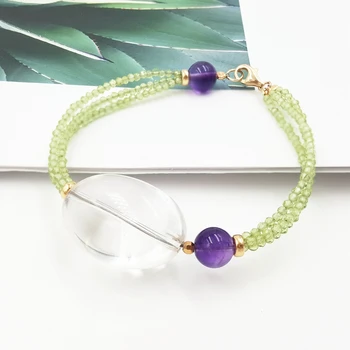 LiiJi Unique Natural stone Shining Peridot Transparent Crystal Quartz Amethyst 925 Sterling Silver Bracelet
LiiJi Unique Natural stone Shining Peridot Transparent Crystal Quartz Amethyst 925 Sterling Silver Bracelet