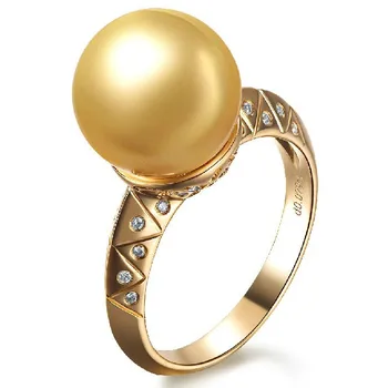 GVBORI 18K Gold 11-12mm Natural South Sea Gold Pearl Ring Diamond Pearl Ring Women Wedding/Women's Day Diamond ring Big pearl
GVBORI 18K Gold 11-12mm Natural South Sea Gold Pearl Ring Diamond Pearl Ring Women Wedding/Women's Day Diamond ring Big pearl