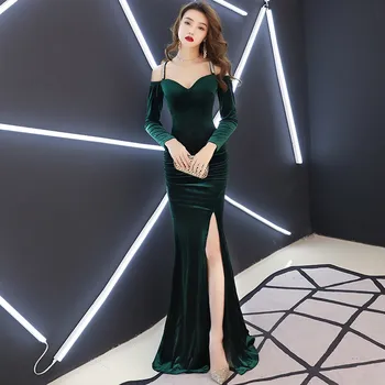 Slash Neck Female Night Club Maxi Dress Sexy Backless High Split Sheath Gown Cheongsam Vintage Off Shoulder Vestidos De Festa
Slash Neck Female Night Club Maxi Dress Sexy Backless High Split Sheath Gown Cheongsam Vintage Off Shoulder Vestidos De Festa